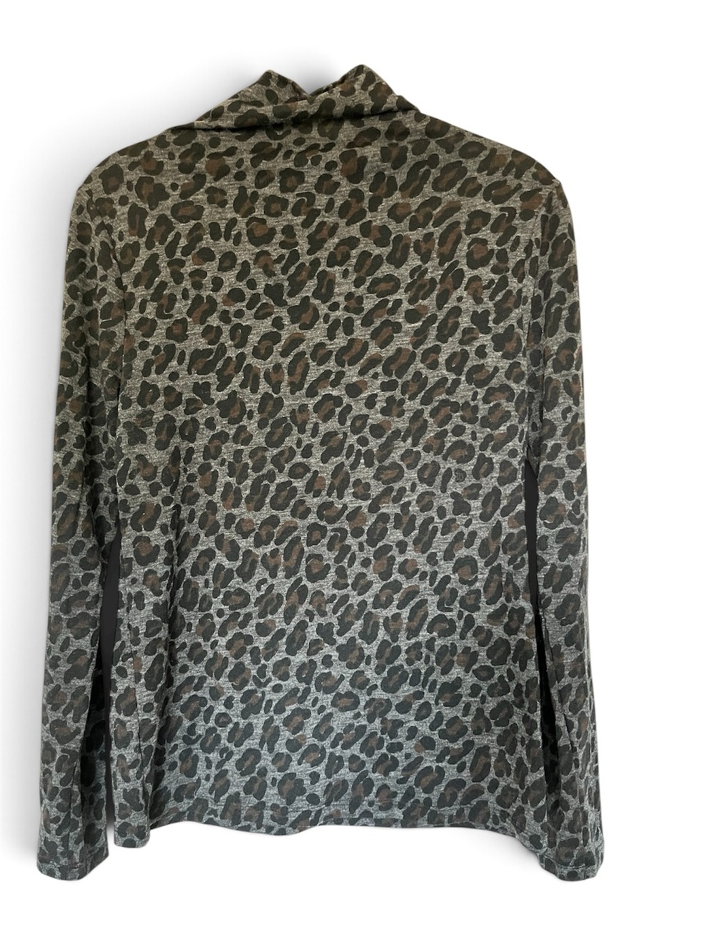 Ann Taylor Leopard Print mock neck size S